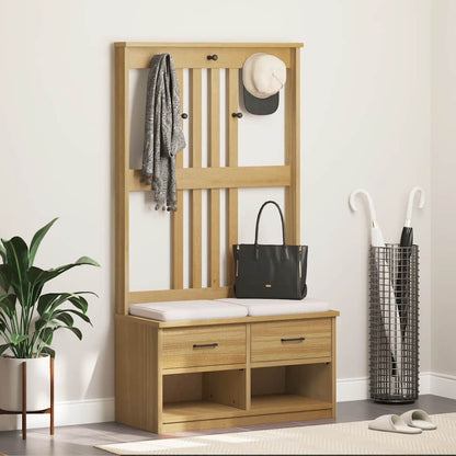 Kapstok Sandnes 45X40X159,5 Cm Massief Grenenhout