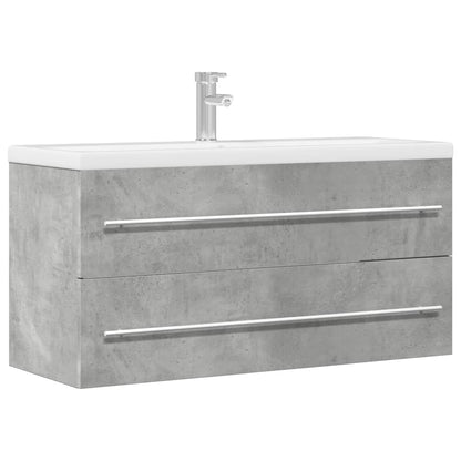 Wastafelkast 80X38,5X48 Cm Bewerkt Hout Betongrijs