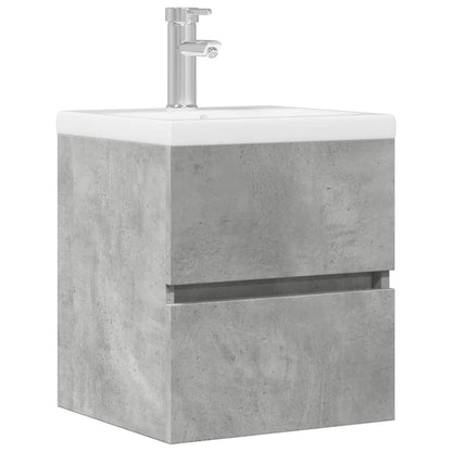 Badkamerwandkast 80X38,5X45 Cm Bewerkt Hout Betongrijs