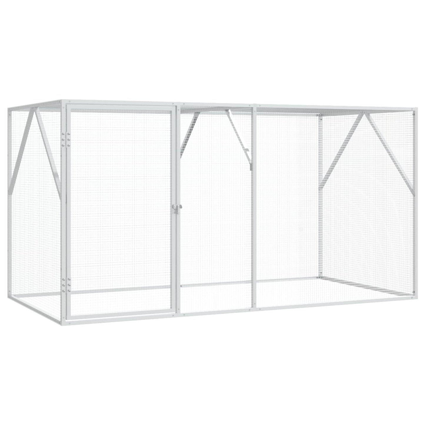 Vogelkooi Antraciet 208 X 102 X 108 Cm Gegevens Staal