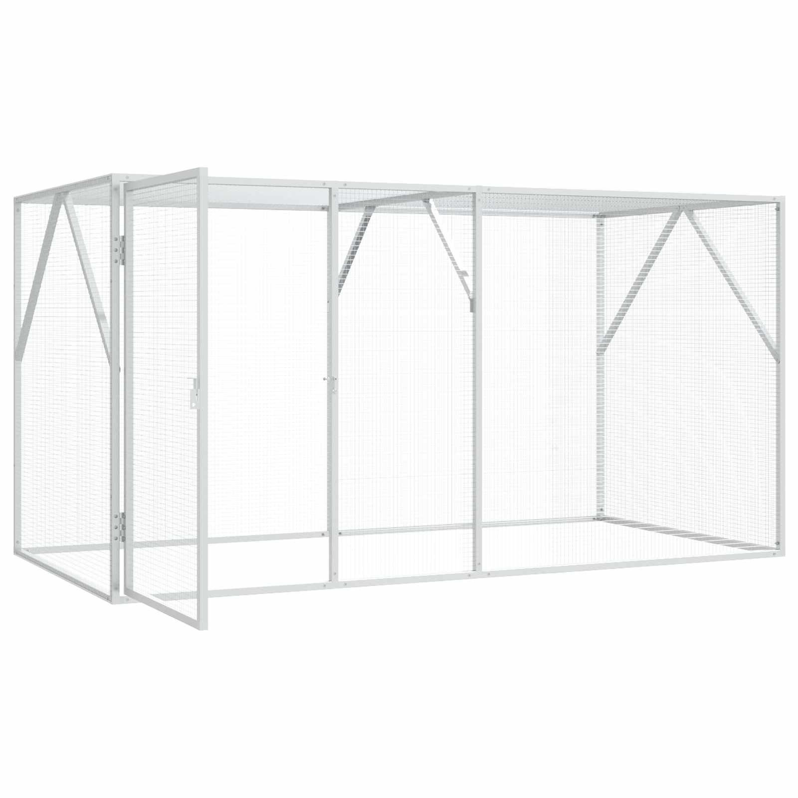 Vogelkooi Antraciet 208 X 102 X 108 Cm Gegevens Staal