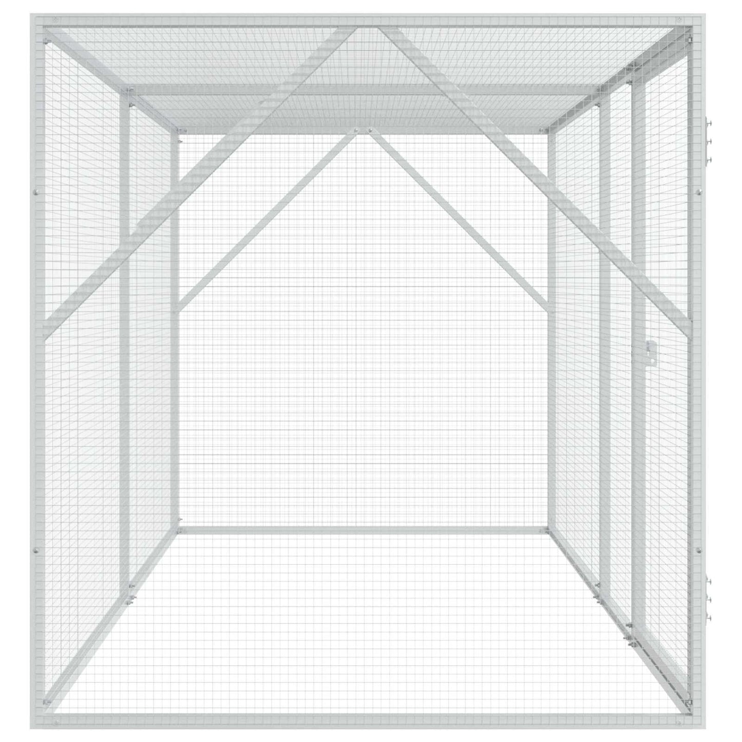 Vogelkooi Antraciet 208 X 102 X 108 Cm Gegevens Staal