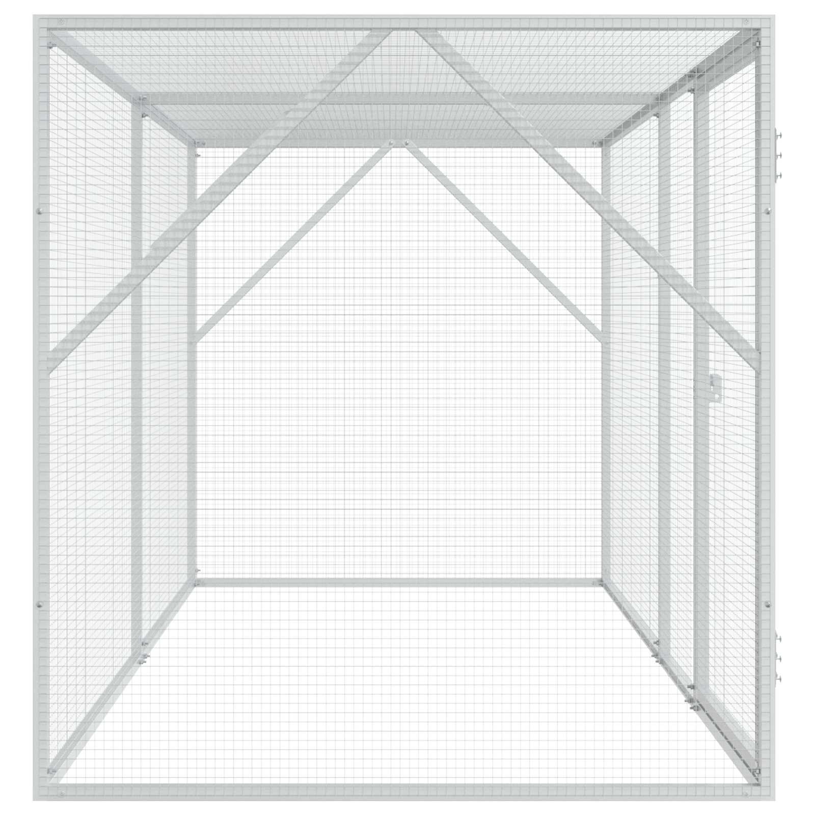 Vogelkooi Antraciet 208 X 102 X 108 Cm Gegevens Staal