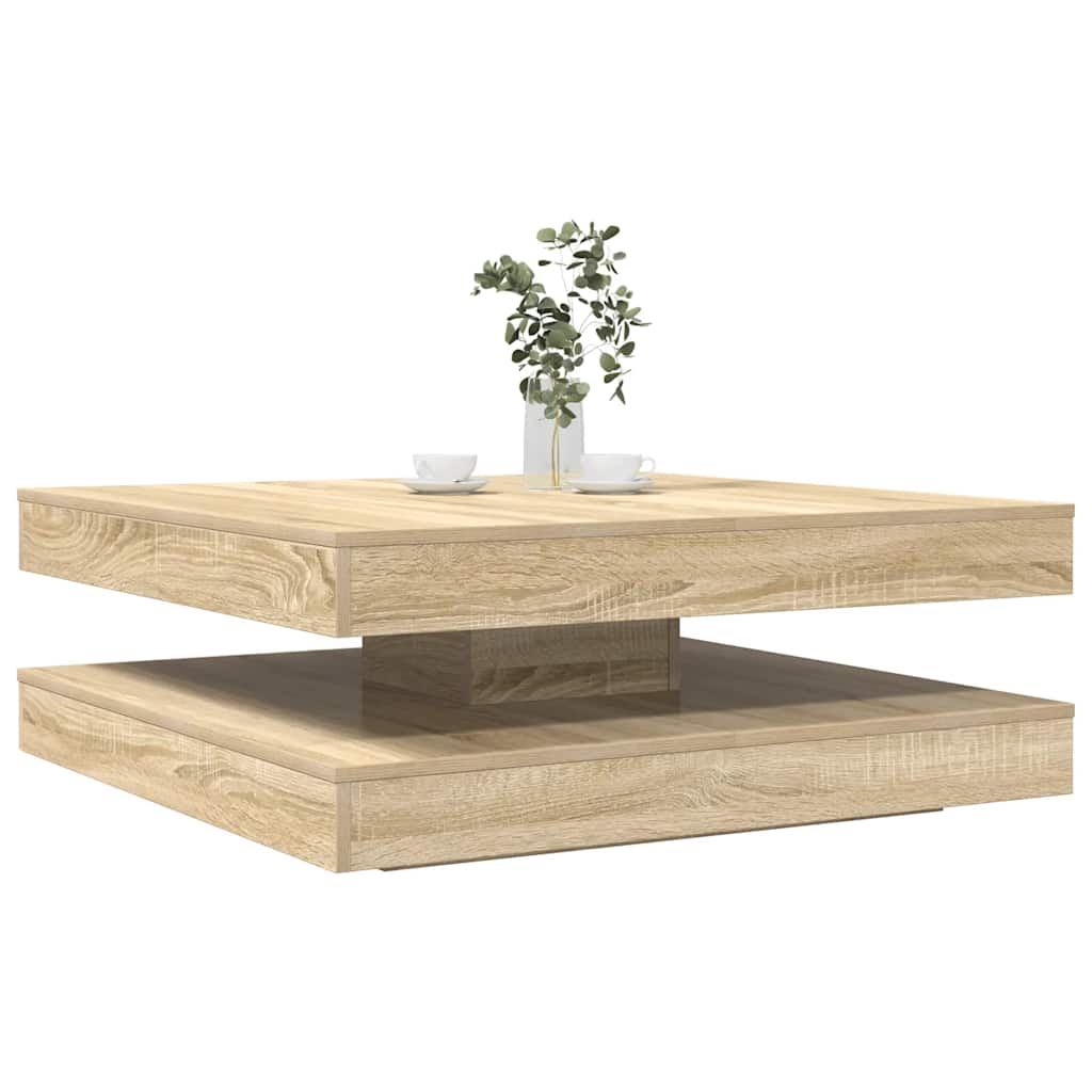 Salontafel 360 Graden Draaibaar 70X70X34,5 Cm Kleurig