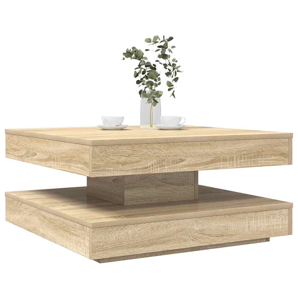 Salontafel 360 Graden Draaibaar 70X70X34,5 Cm Kleurig