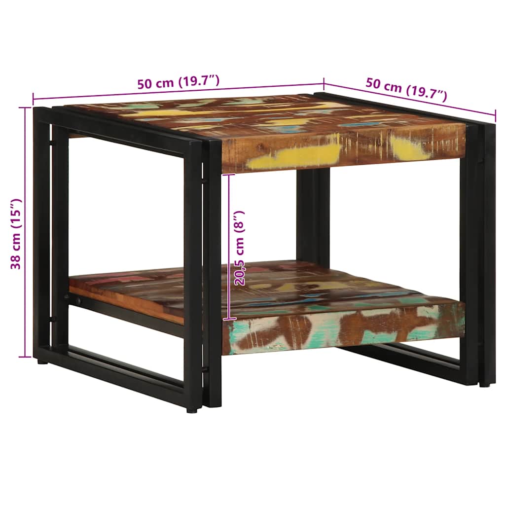 Salontafel 50X50X38 Cm Meerkleurig Multikleur