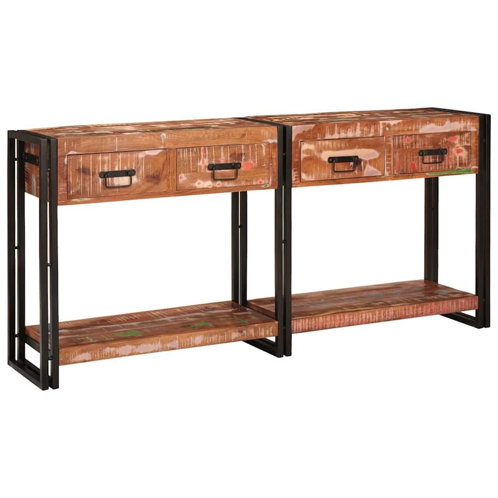 Wandtafels Met Lade Met Plank 2 Pcs 161 X 33 X 75 Cm