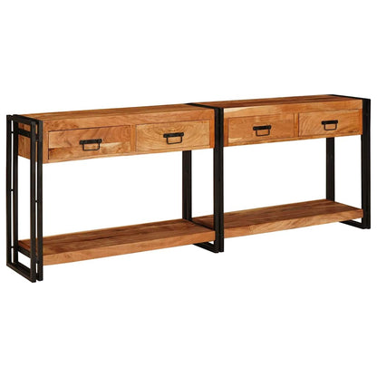 Wandtafels Met Lade Met Plank 2 Pcs 161 X 33 X 75 Cm