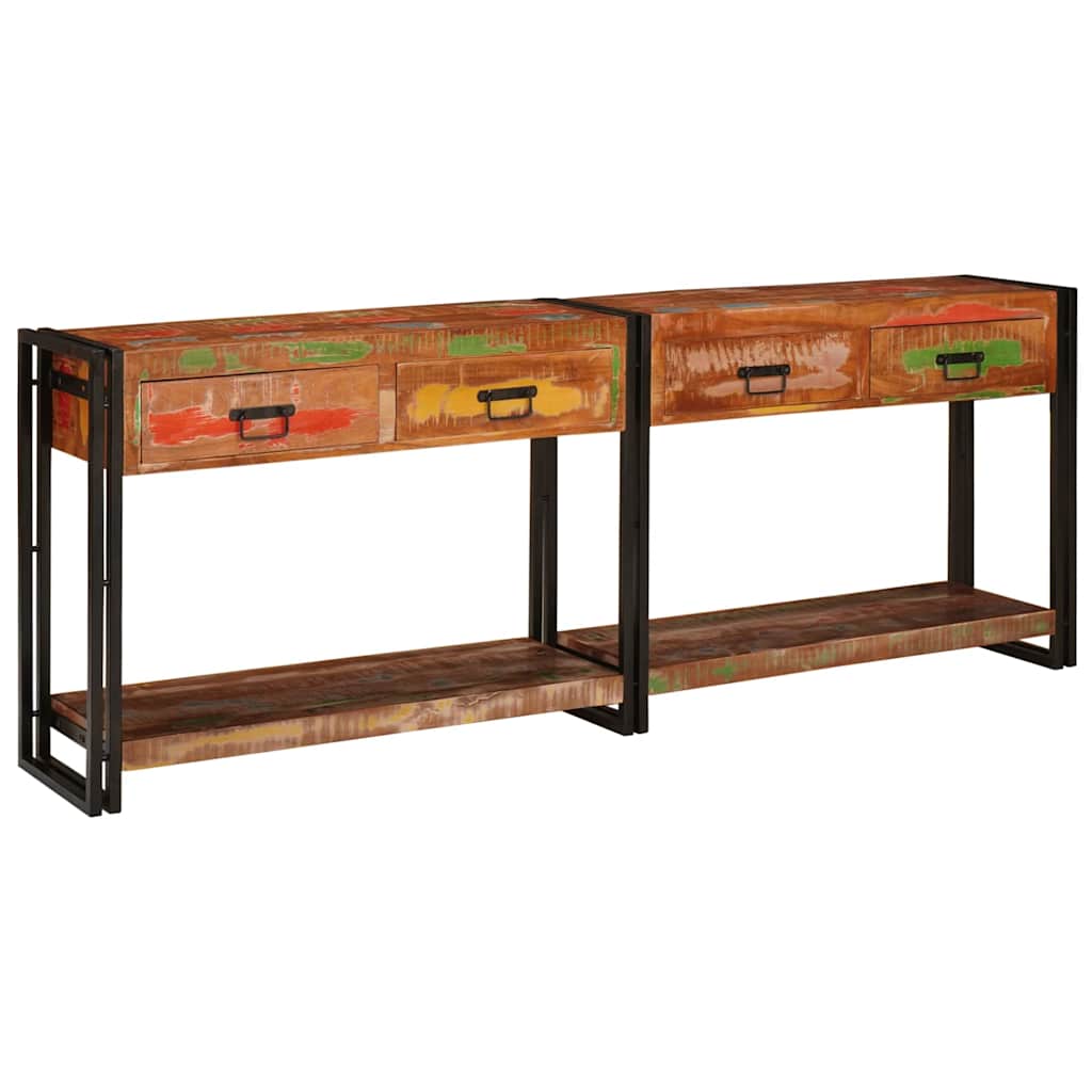 Wandtafels Met Lade Met Plank 2 Pcs 161 X 33 X 75 Cm