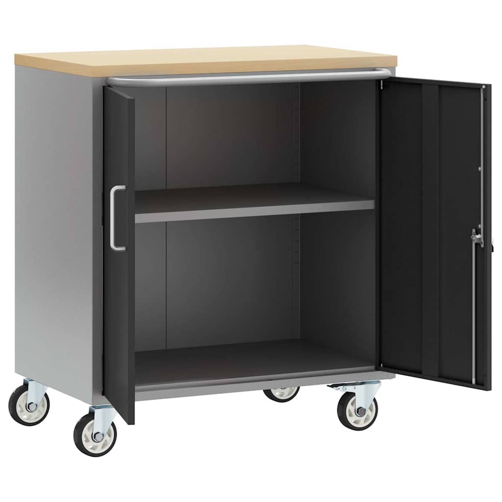 Werkbank Met Plank Met Wiel En Grijs 75 X 45 X 85 Cm