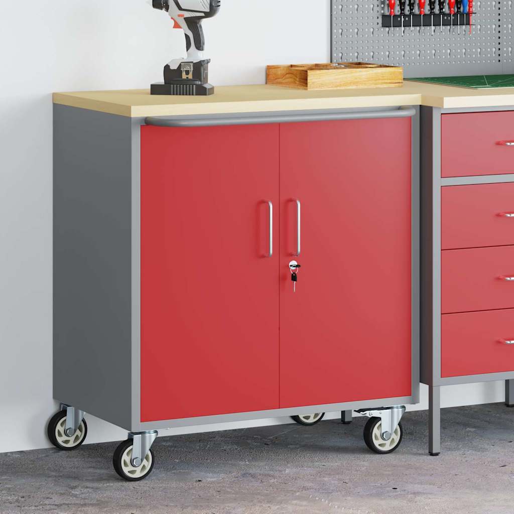 Werkbank Met Plank Met Wiel En Grijs 75 X 45 X 85 Cm