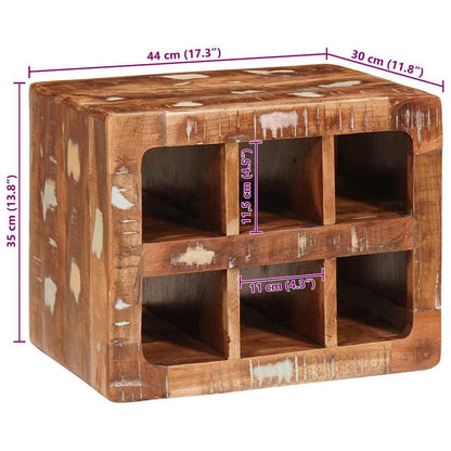 Wijnrek Bruin 44 X 30 X 35 Cm Massief Gerecycleerd Hout