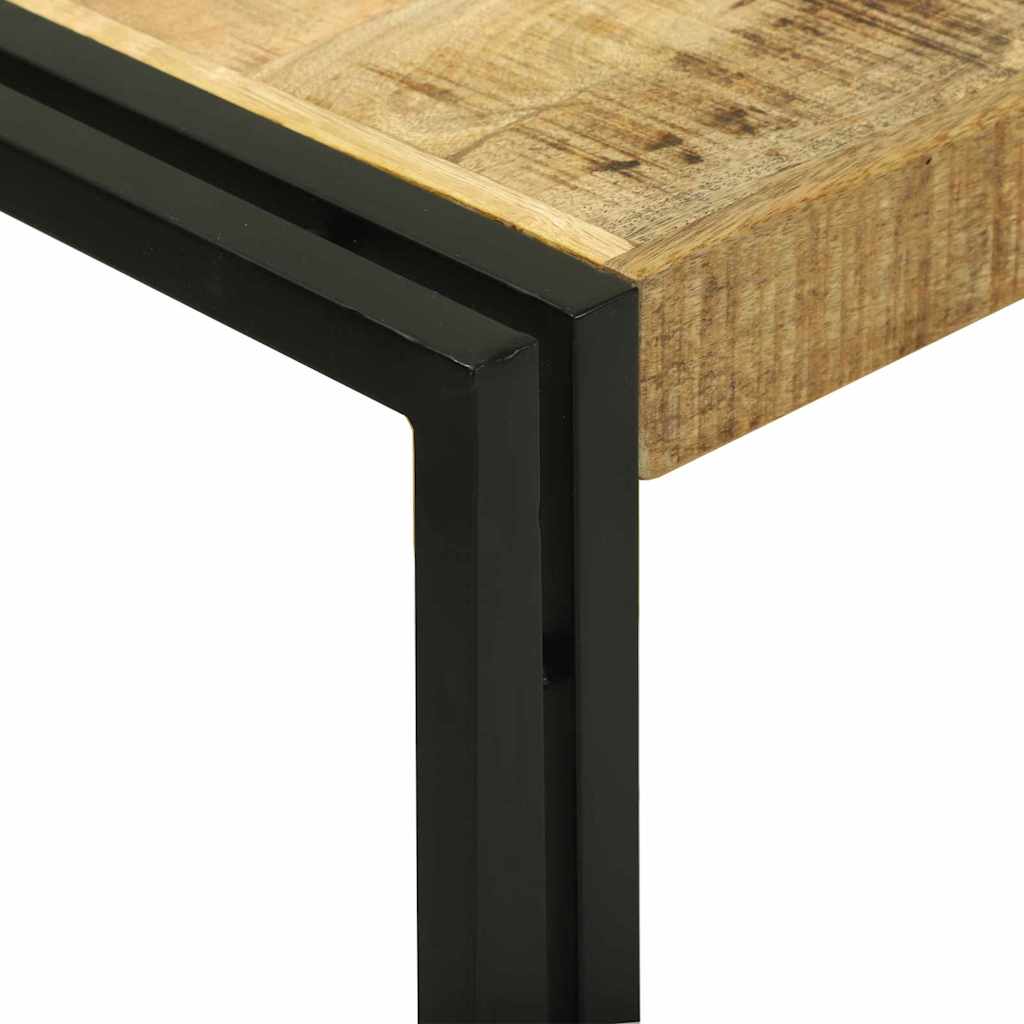 Wandtafel Met Plank Bruin 120 X 33 X 75 Cm Massief Mango Hout