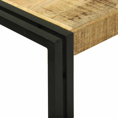 Wandtafel Met Plank Bruin 120 X 33 X 75 Cm Massief Mango Hout