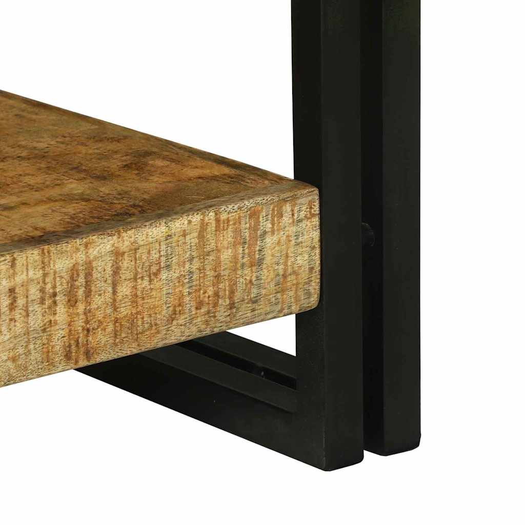 Wandtafel Met Plank Bruin 120 X 33 X 75 Cm Massief Mango Hout