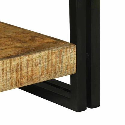 Wandtafel Met Plank Bruin 120 X 33 X 75 Cm Massief Mango Hout