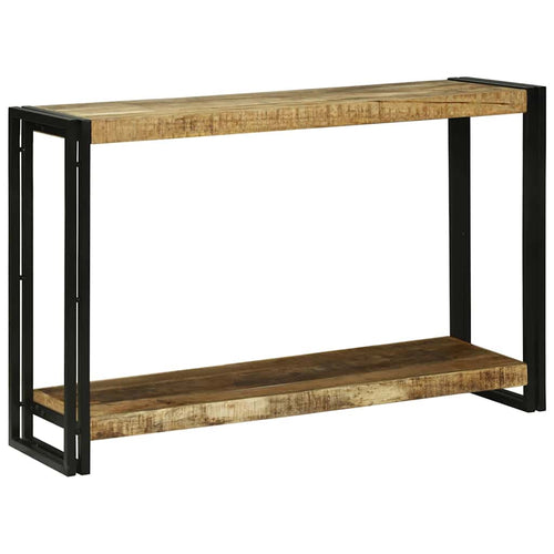 Wandtafel Met Plank Bruin 120 X 33 X 75 Cm Massief Mango Hout