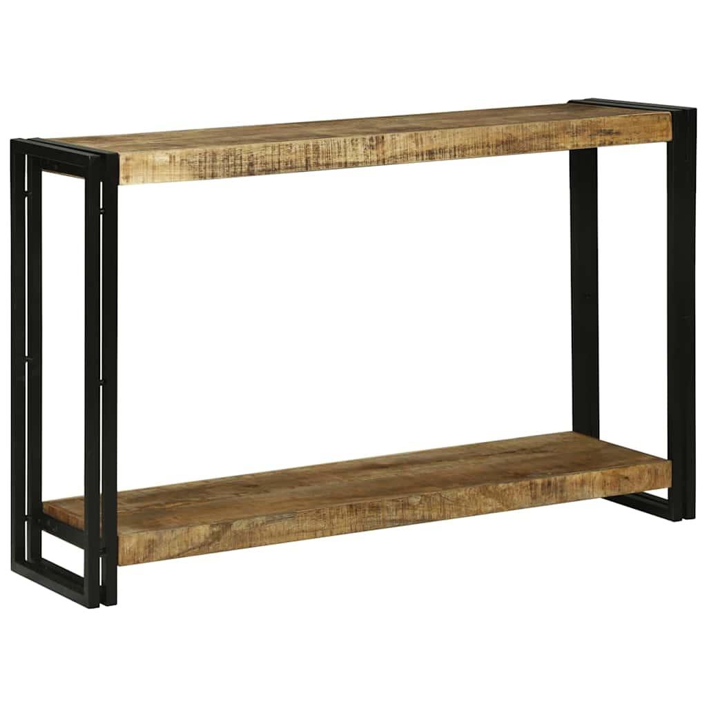 Wandtafel Met Plank Bruin 120 X 33 X 75 Cm Massief Mango Hout