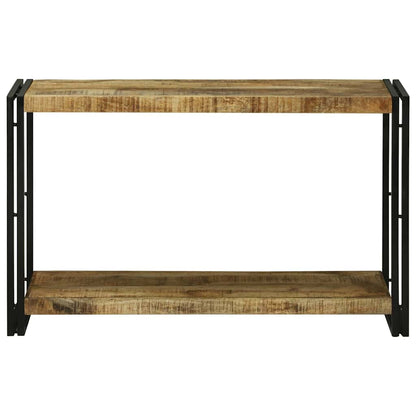 Wandtafel Met Plank Bruin 120 X 33 X 75 Cm Massief Mango Hout