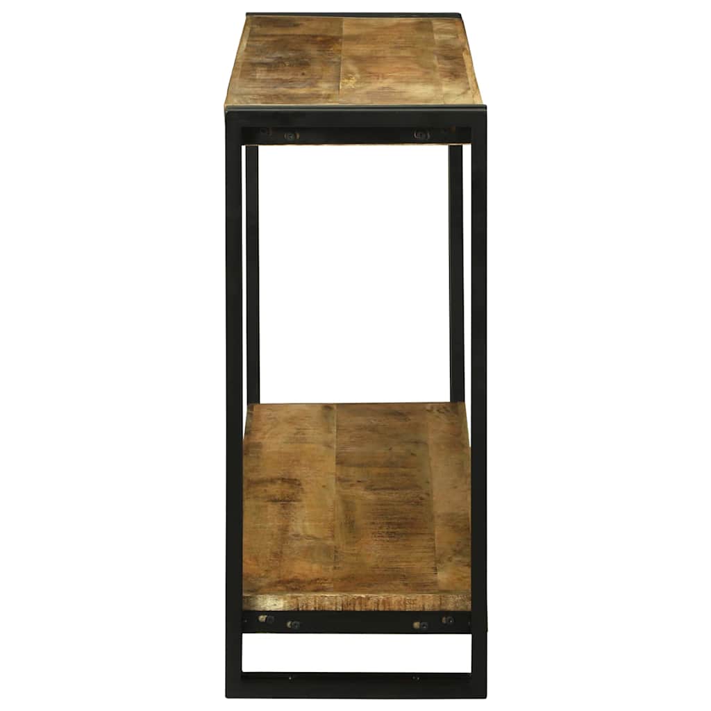 Wandtafel Met Plank Bruin 120 X 33 X 75 Cm Massief Mango Hout