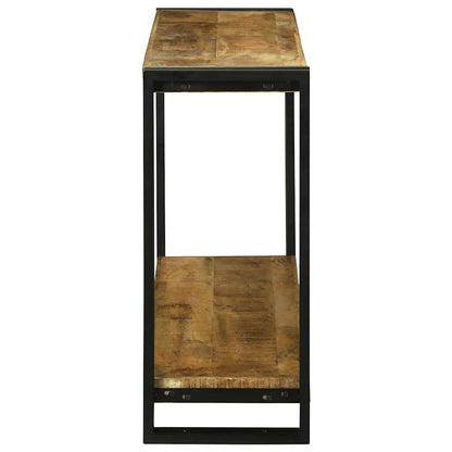 Wandtafel Met Plank Bruin 120 X 33 X 75 Cm Massief Mango Hout