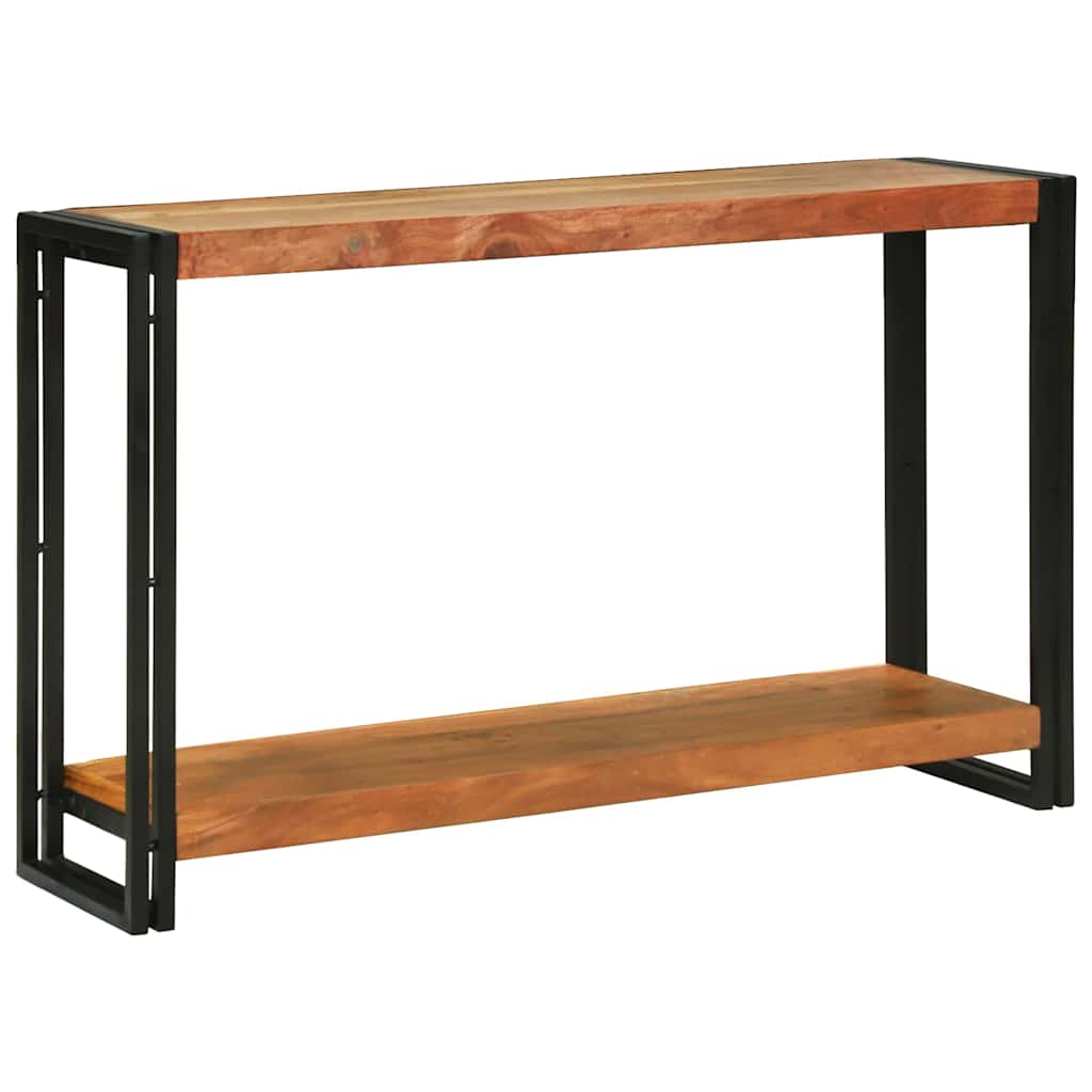 Wandtafel Met Plank Bruin 120 X 33 X 75 Cm Massief Mango Hout
