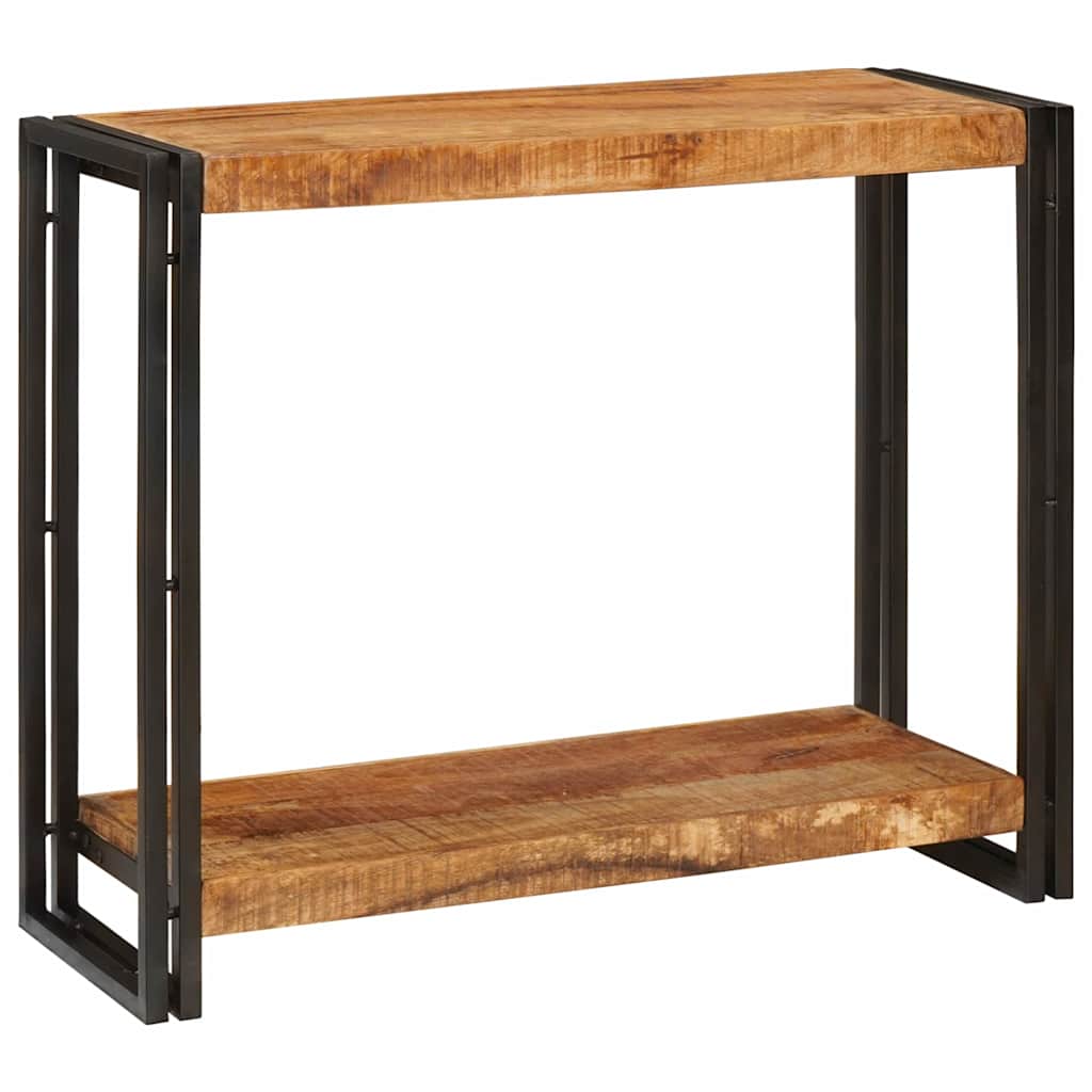 Wandtafel Met Plank Bruin 120 X 33 X 75 Cm Massief Mango Hout