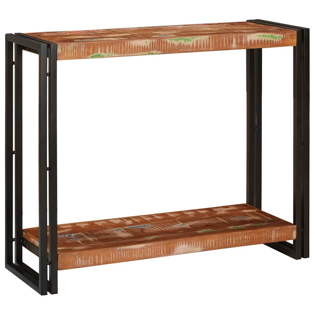 Wandtafel Met Plank Bruin 120 X 33 X 75 Cm Massief Mango Hout