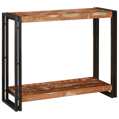 Wandtafel Met Plank Bruin 120 X 33 X 75 Cm Massief Mango Hout