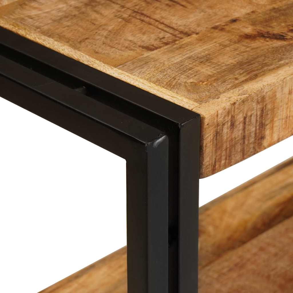 Wandtafel Met Plank Bruin 160 X 33 X 75 Cm Massief Mango Hout