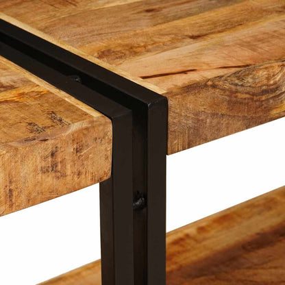 Wandtafel Met Plank Bruin 160 X 33 X 75 Cm Massief Mango Hout