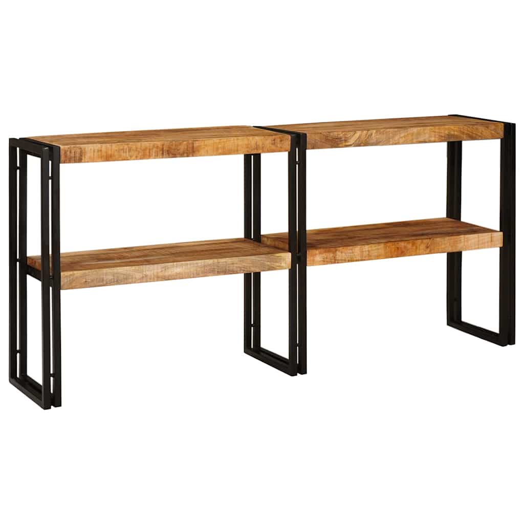 Wandtafel Met Plank Bruin 160 X 33 X 75 Cm Massief Mango Hout