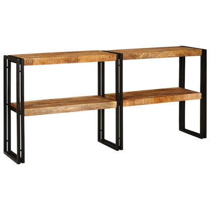 Wandtafel Met Plank Bruin 160 X 33 X 75 Cm Massief Mango Hout