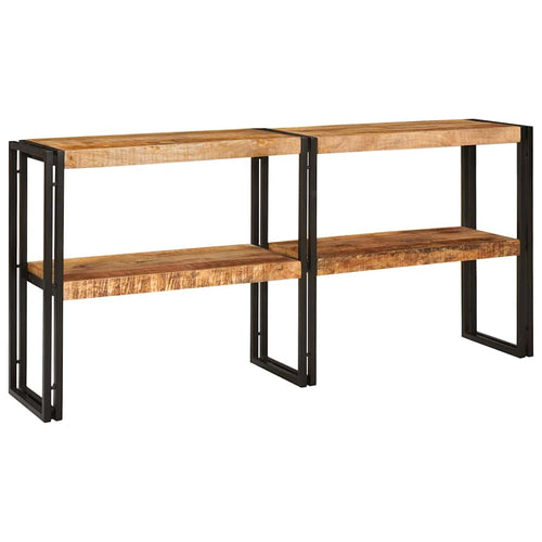 Wandtafel Met Plank Bruin 160 X 33 X 75 Cm Massief Mango Hout