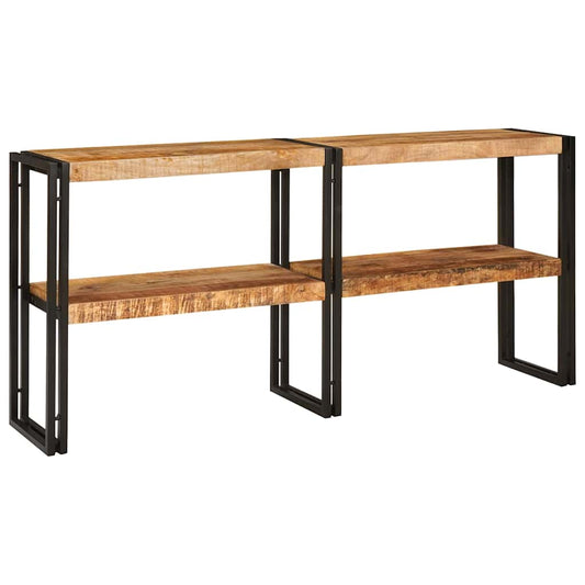 Wandtafel Met Plank Bruin 160 X 33 X 75 Cm Massief Mango Hout