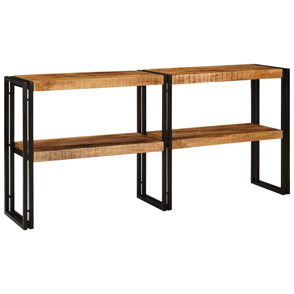 Wandtafel Met Plank Bruin 160 X 33 X 75 Cm Massief Mango Hout