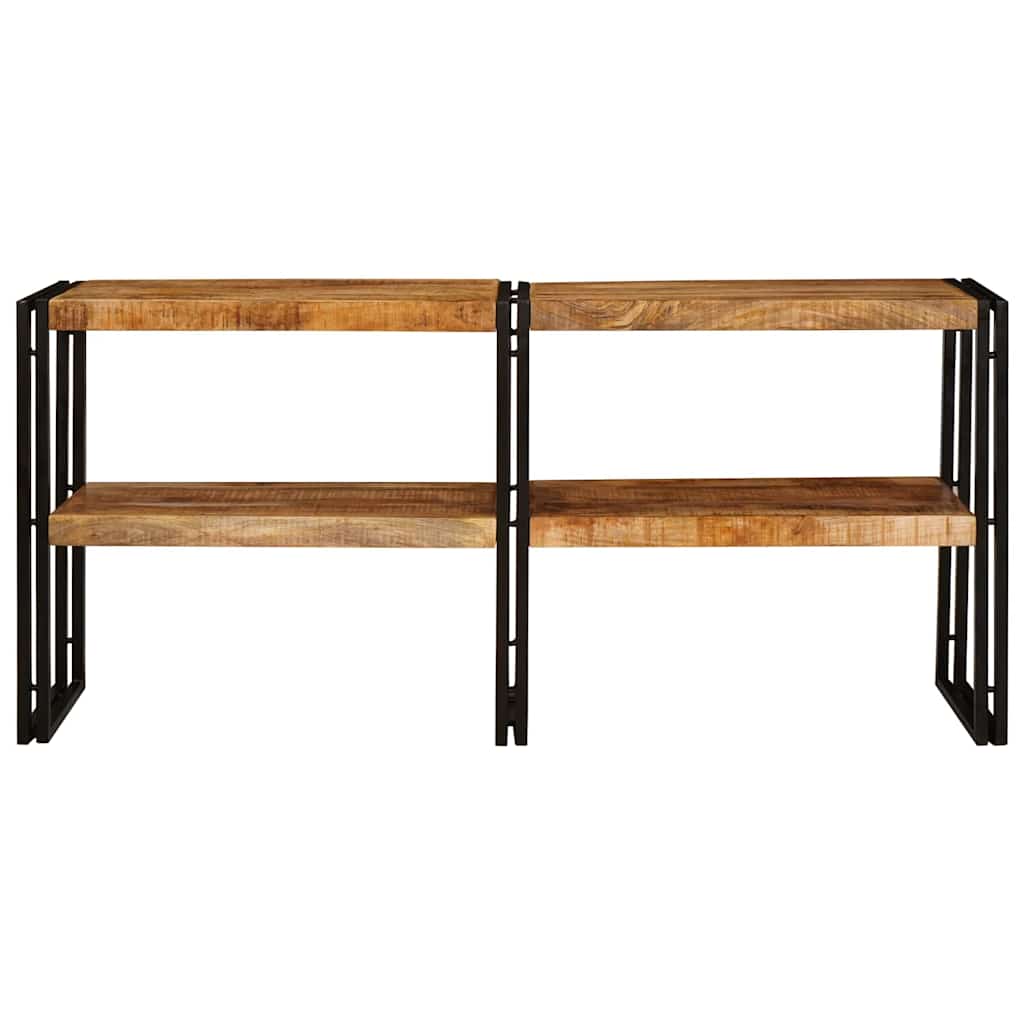 Wandtafel Met Plank Bruin 160 X 33 X 75 Cm Massief Mango Hout