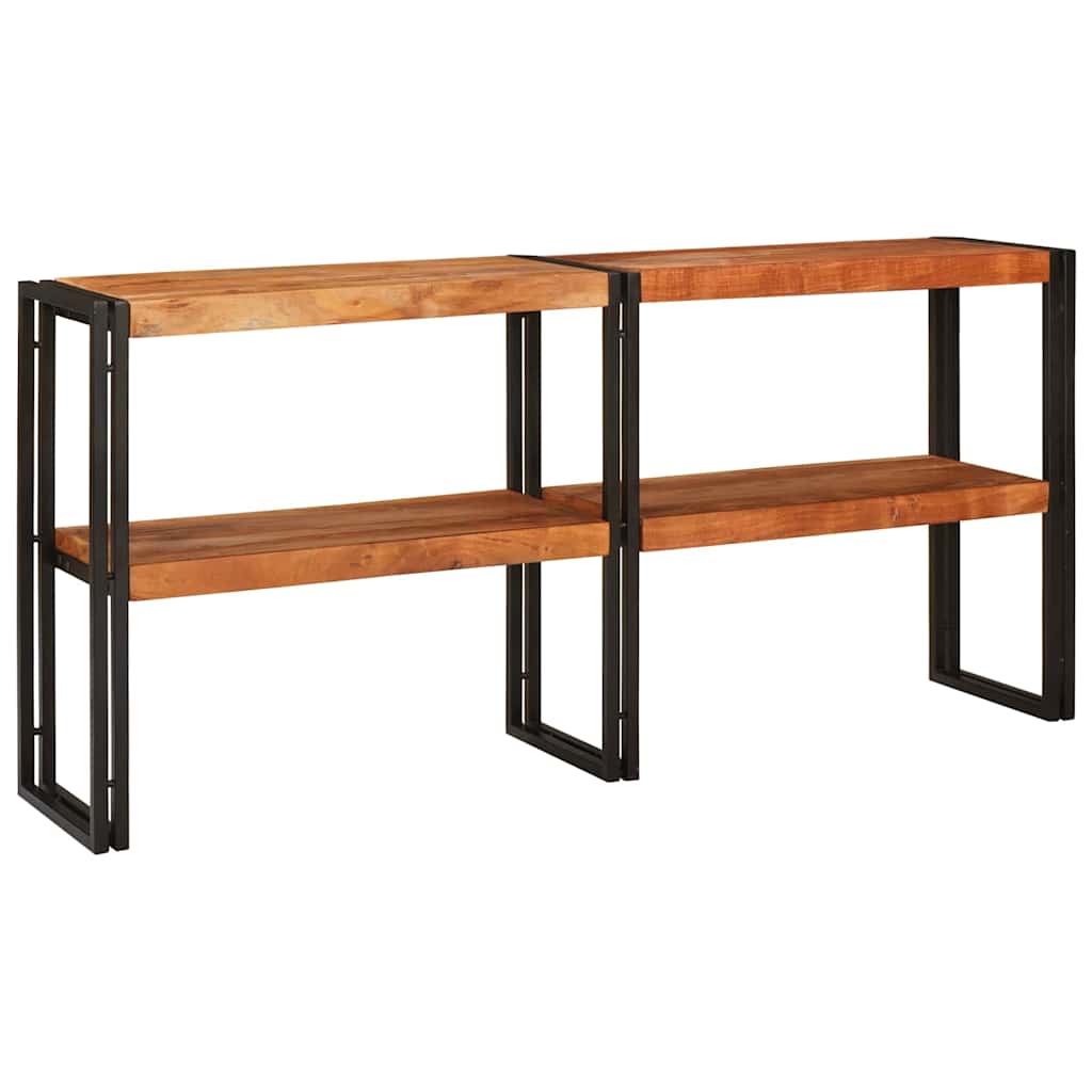 Wandtafel Met Plank Bruin 160 X 33 X 75 Cm Massief Mango Hout