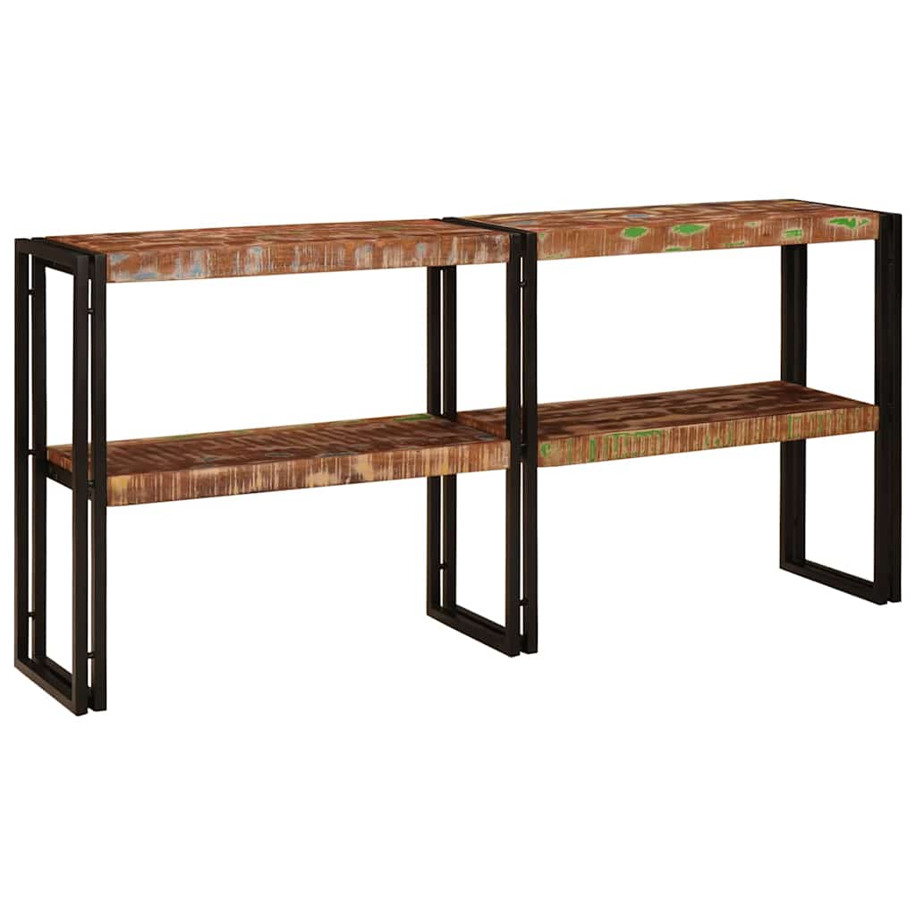 Wandtafel Met Plank Bruin 160 X 33 X 75 Cm Massief Mango Hout