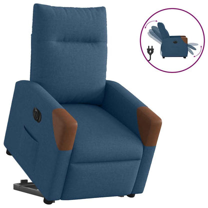 Sta-Op-Massagestoel Elektrisch Verstelbaar Stof Blauw