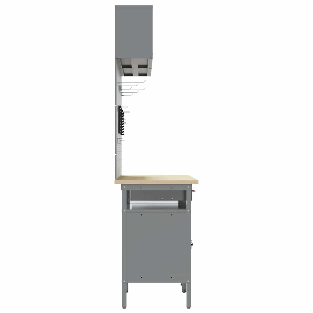 Werkbankset Met Lade 8 Pcs Gepoedercoat Staal
