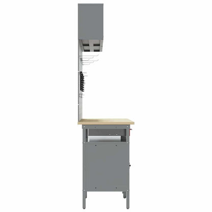Werkbankset Met Lade 8 Pcs Gepoedercoat Staal