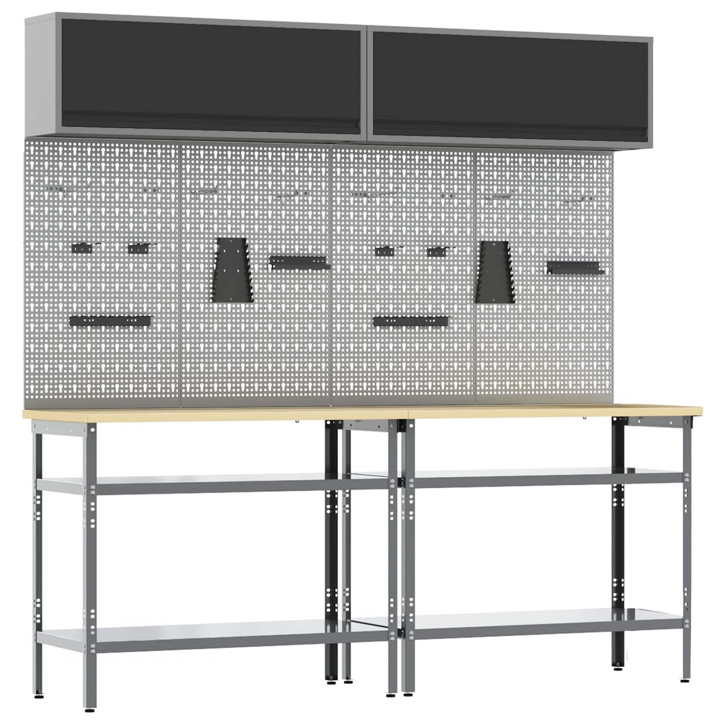 Werkbankset Met Lade 8 Pcs Gepoedercoat Staal