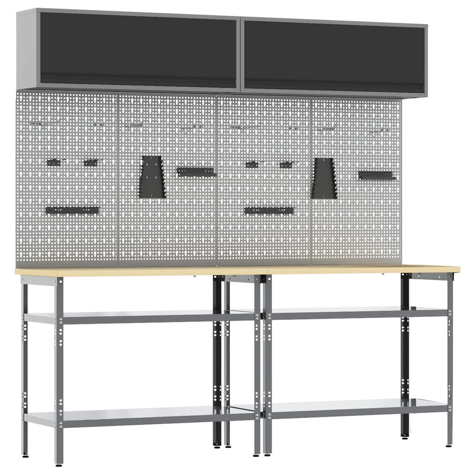 Werkbankset Met Lade 8 Pcs Gepoedercoat Staal