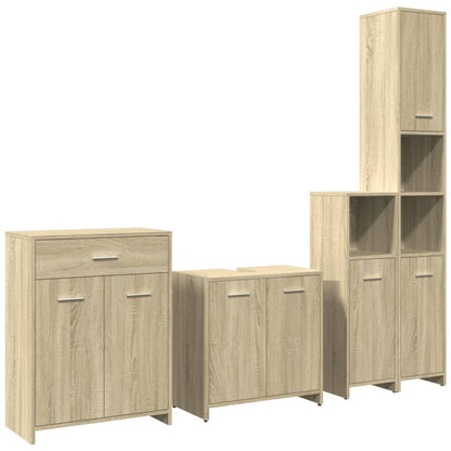 Badkamermeubelset Bewerkt Hout Kleurig