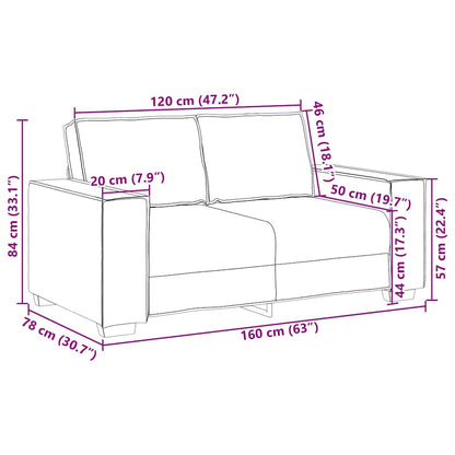 2-Zitsbank 160X78X84 Cm Stof