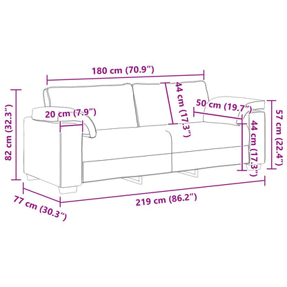 3-Zits Sofa Stof