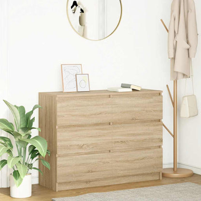 Dressoir 100X35X76 Cm Spaanplaat Ambachtelijk Eikenkleurig