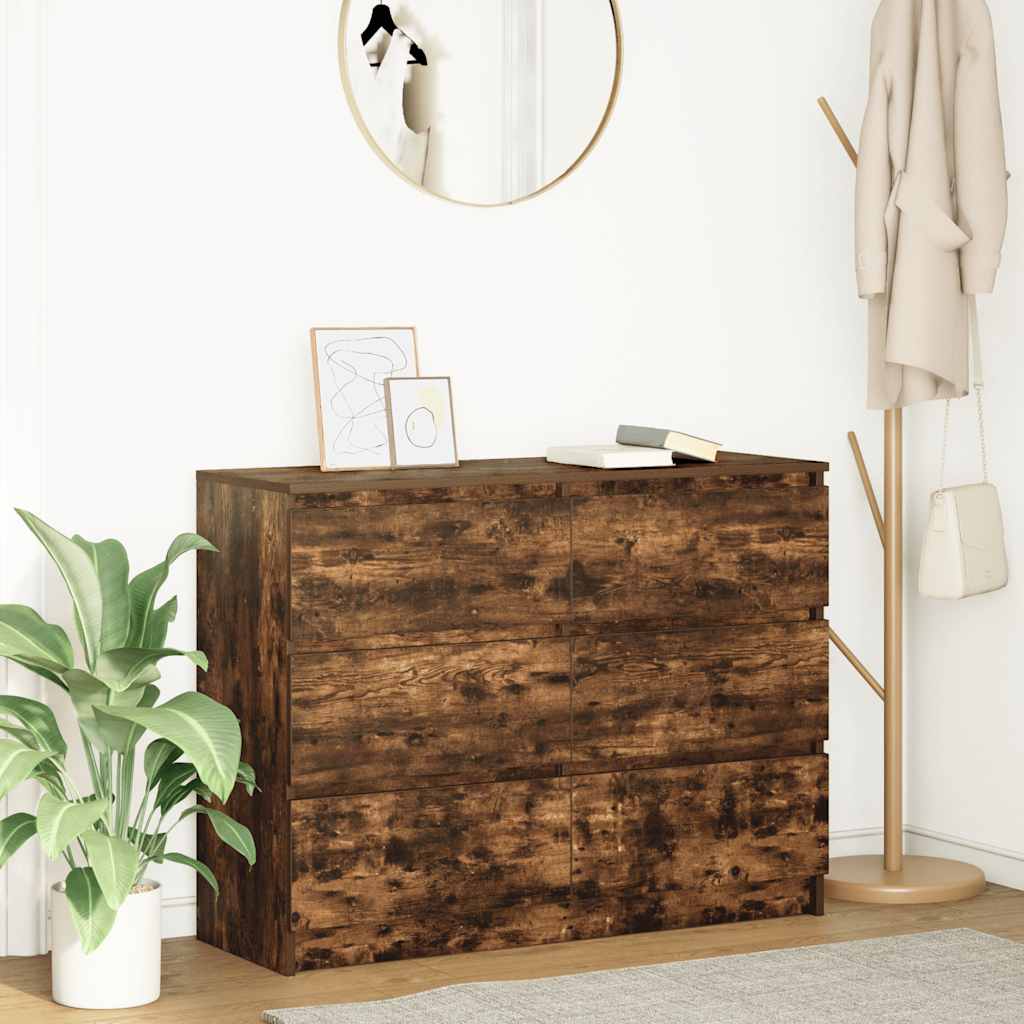 Dressoir 100X35X76 Cm Spaanplaat Ambachtelijk Eikenkleurig