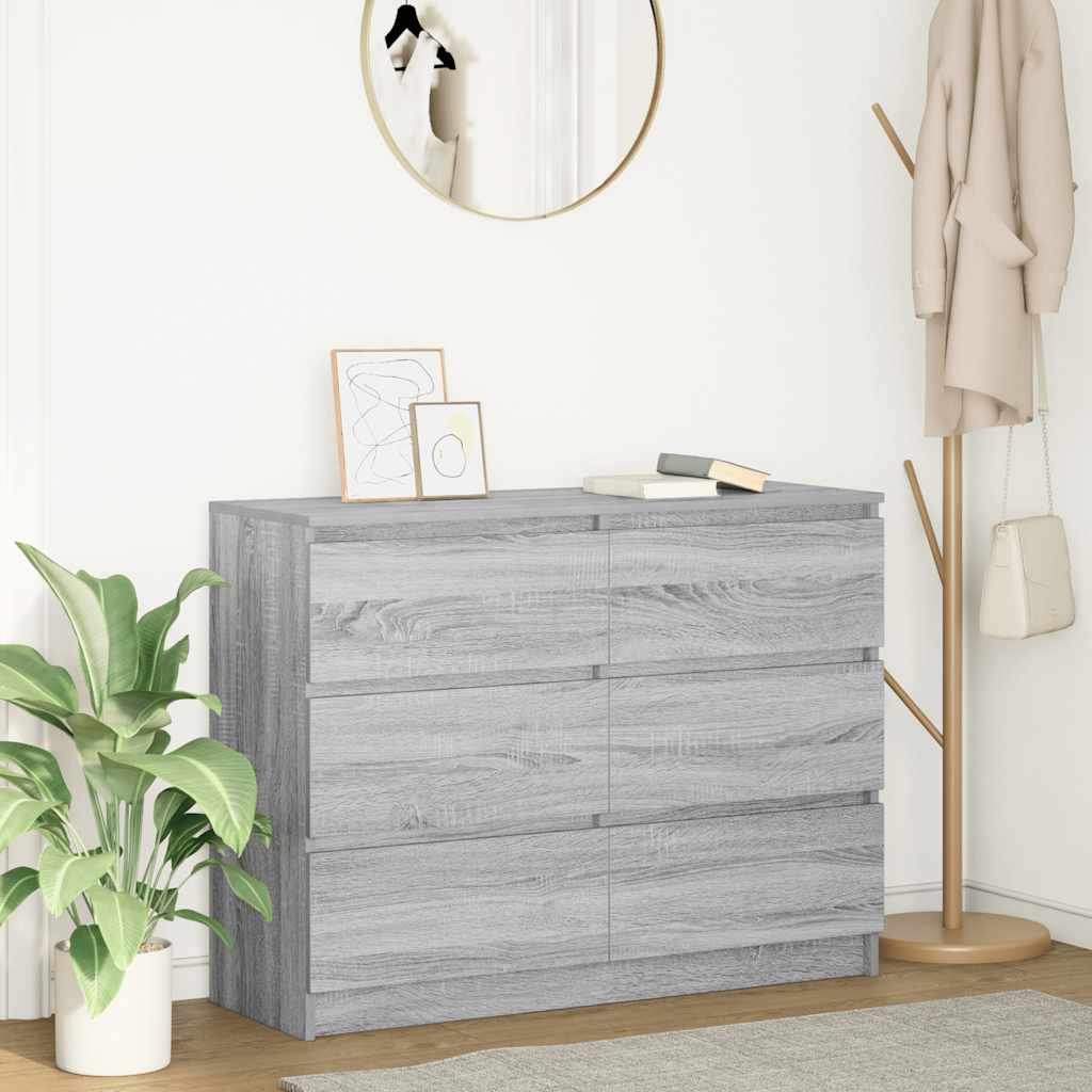 Dressoir 100X35X76 Cm Spaanplaat Ambachtelijk Eikenkleurig
